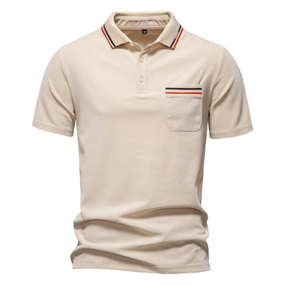 Men's Casual Striped Polo Shirt - Short Sleeve, Summer Top for Youth - Buy Center