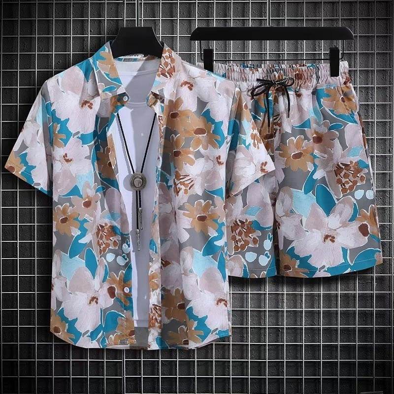 Men's Quick-Drying Floral Beach Suit - Loose Fit, Stylish Summer Set - Buy Center