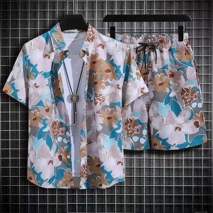 Men's Quick-Drying Floral Beach Suit - Loose Fit, Stylish Summer Set - Buy Center