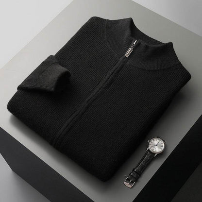 Buycenter Men's Half Turtleneck Wool Cardigan - Stylish Winter Sweater - Buy Center