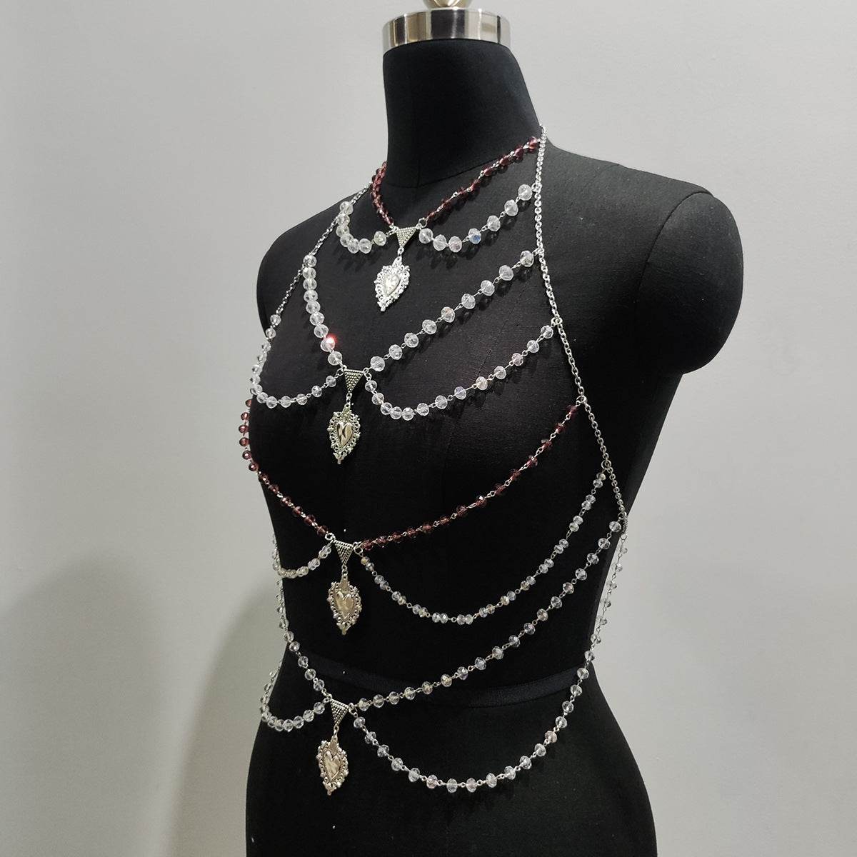 Multi-Layer Necklace & Bracelet Set - Elegant Stainless Steel Love Pendant - Buy Center