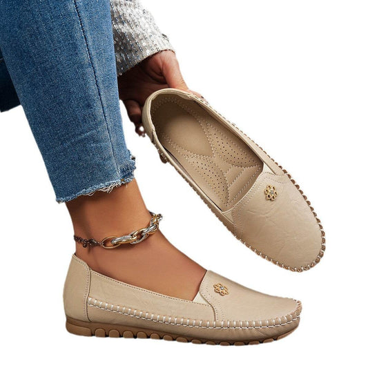 Plus Size Retro Flat-Heeled Shoes for Women - Stylish and Comfortable - Buy Center