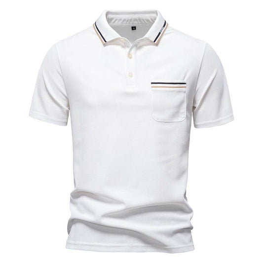 Men's Casual Striped Polo Shirt - Short Sleeve, Summer Top for Youth - Buy Center