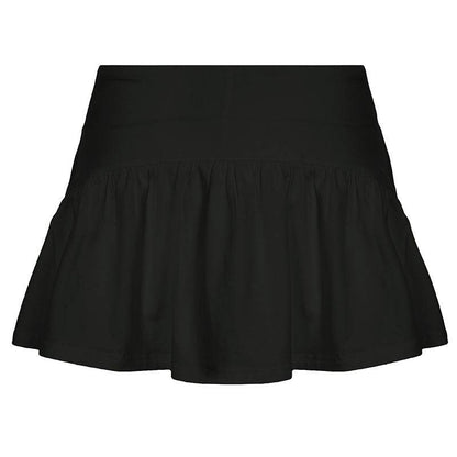 Buycenter V-Neck Hollow Out Exercise Skirt Suit - Solid Color & Sexy Style - Buy Center