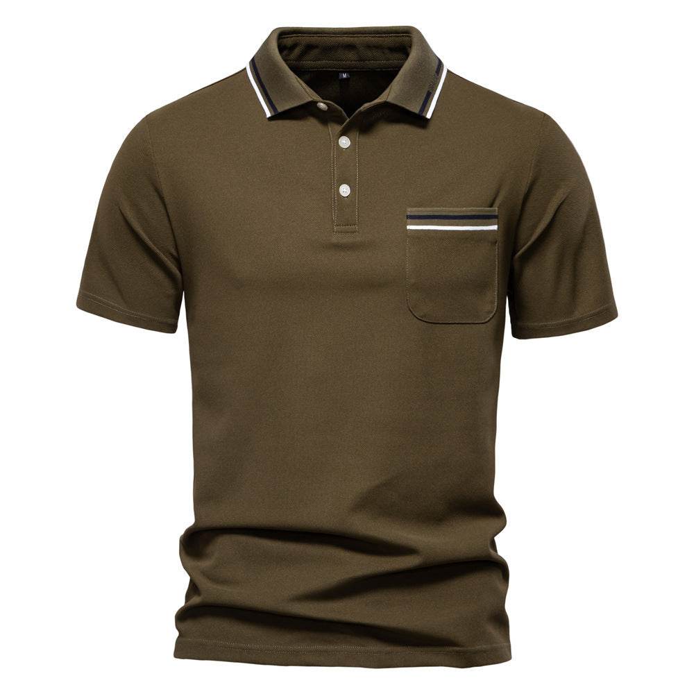 Men's Casual Striped Polo Shirt - Short Sleeve, Summer Top for Youth - Buy Center