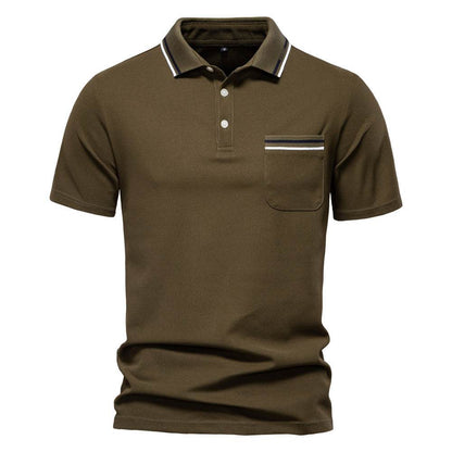 Men's Casual Striped Polo Shirt - Short Sleeve, Summer Top for Youth - Buy Center