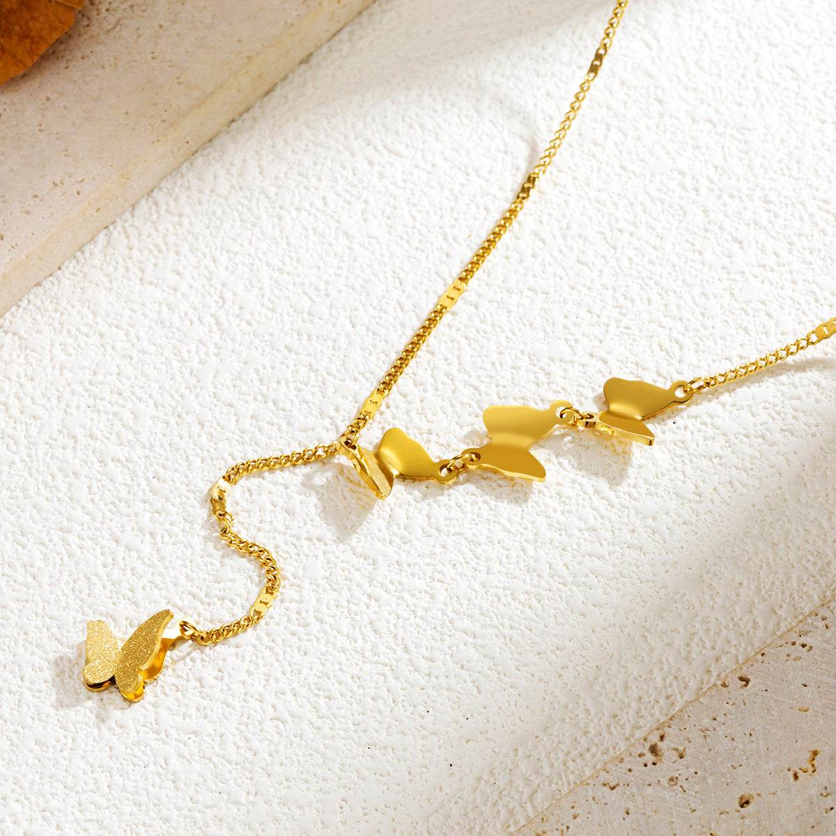 Buy Center Butterfly Clavicle Necklace - Stylish Titanium Steel Design - Buy Center