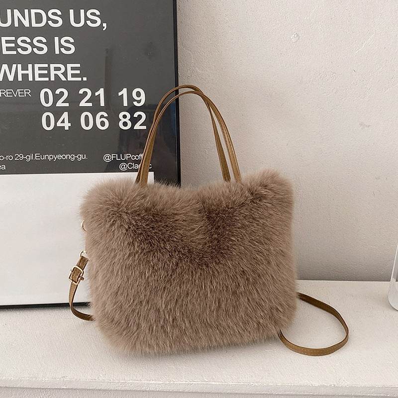 Furry Pearl Crossbody Bag - Plush Handbag in 4 Trendy Colors - Buy Center