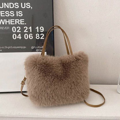 Furry Pearl Crossbody Bag - Plush Handbag in 4 Trendy Colors - Buy Center