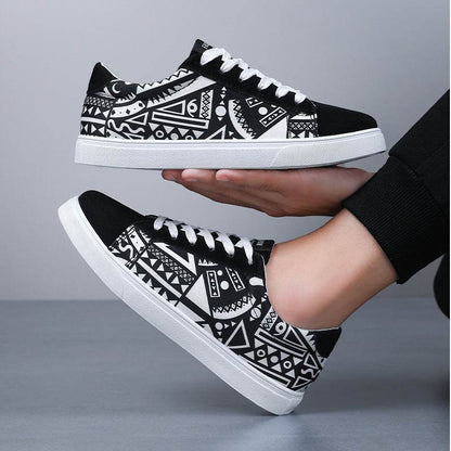 Plus Size Casual Sneakers - Breathable Canvas Skate Shoes for Students - Buy Center