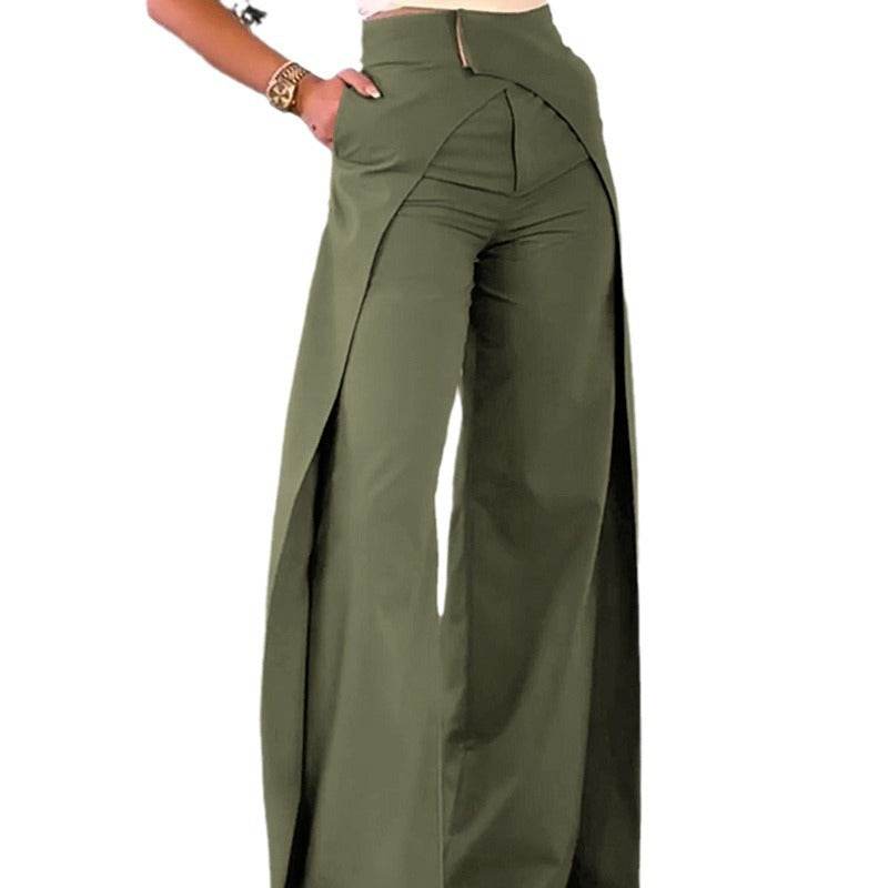 Buycenter Casual Wide-Leg Pants - High Waist, Stylish European Design - Buy Center