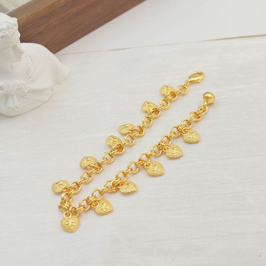 Buy Center Elegant Heart-Shaped Bracelet Set - 12 Stylish Women's Accessories - Buy Center