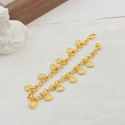 Buy Center Elegant Heart-Shaped Bracelet Set - 12 Stylish Women's Accessories - Buy Center