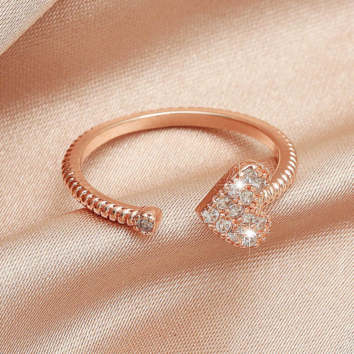 Buy Center Heart-Shaped Ring - Stylish Japanese & Korean Design for Women - Buy Center