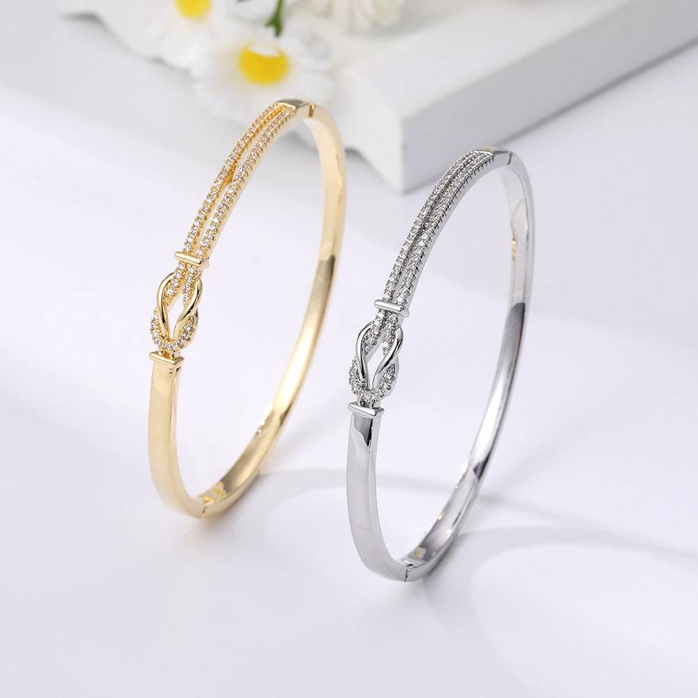 Buy Center Infinite Symbol Bracelet - Stylish Zircon Knotted Design - Buy Center