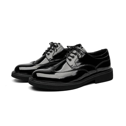 Buycenter Mid-top British Patent Leather Shoes - Stylish All-match for Men - Buy Center