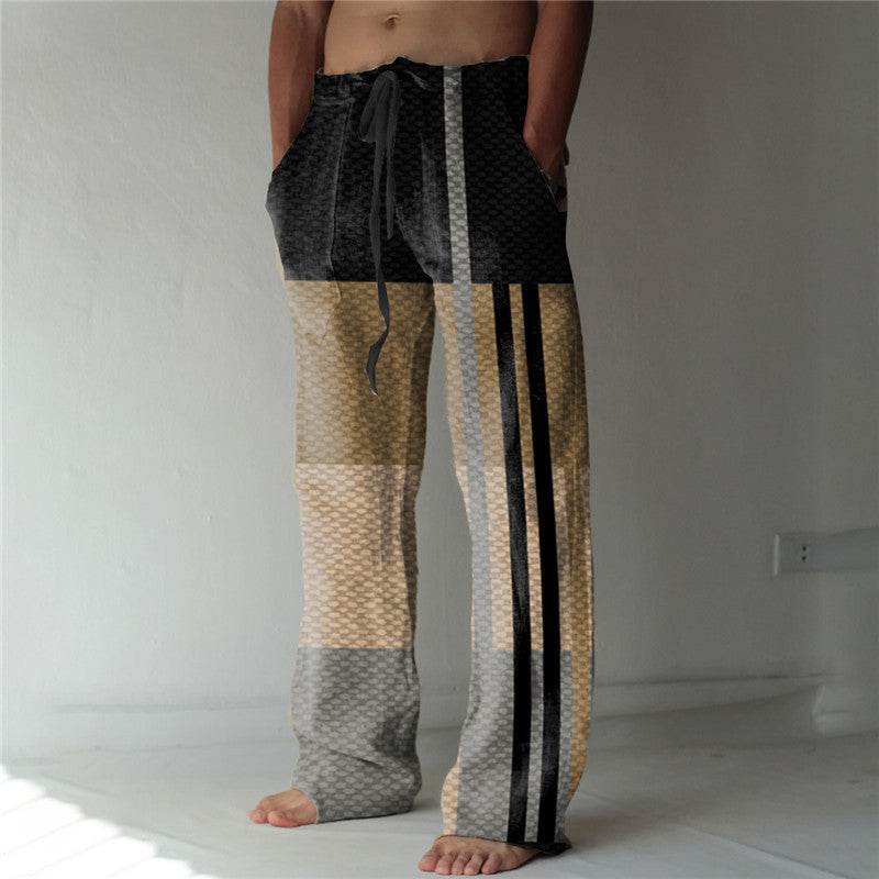 Men's Summer Beach Trousers - Stylish Geometric Patterns for Casual Comfort - Buy Center