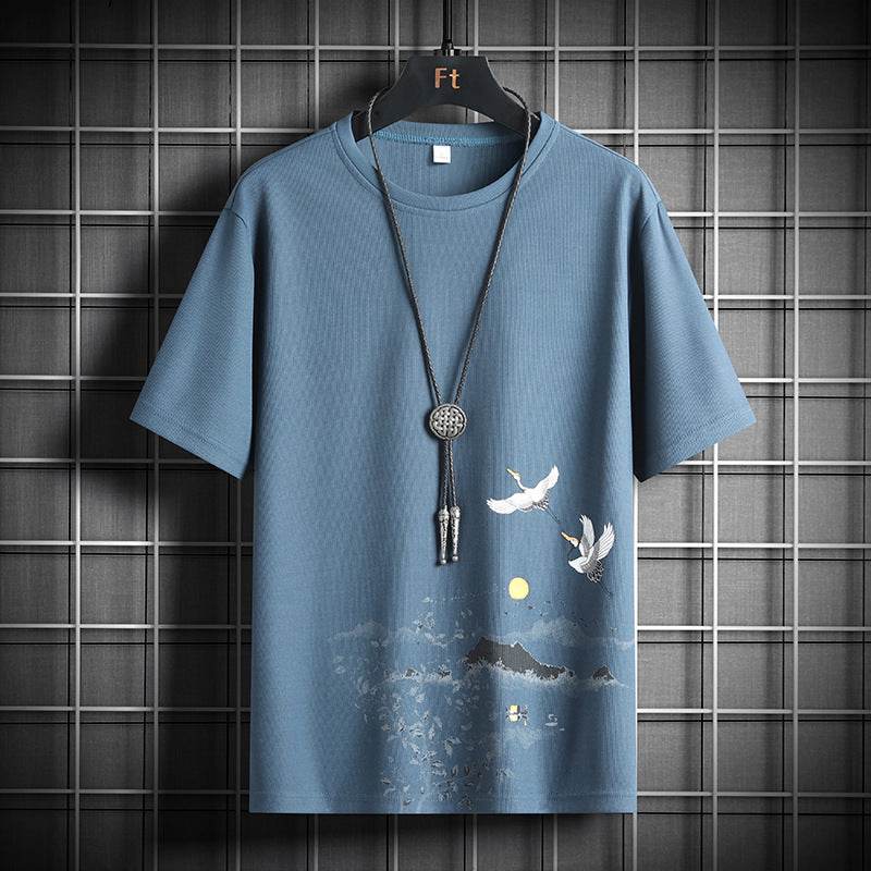 Casual Loose Men's Short Sleeve Shirt - Summer Cartoon Print Tops 2025 - Buy Center
