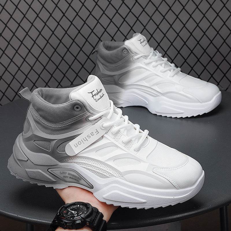 Men's Casual High-Top Sports Shoes - Thick Bottom, Wear-Resistant Design - Buy Center