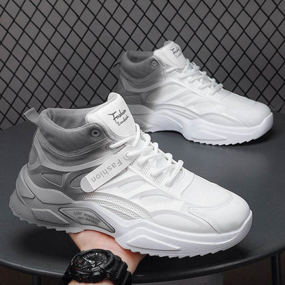Men's Casual High-Top Sports Shoes - Thick Bottom, Wear-Resistant Design - Buy Center