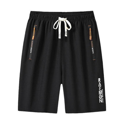 Buycenter Men's Loose Fifth Pants - Breathable Micro-Elastic Casual Wear - Buy Center