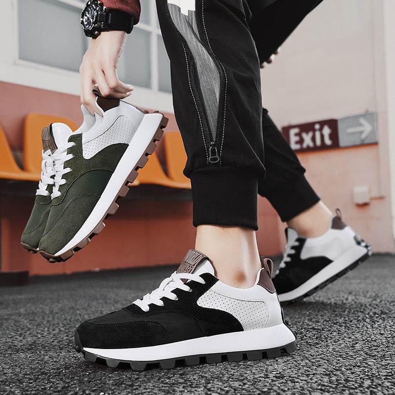 Buy Center Men's Casual Leather Dad Shoes - Breathable, Lightweight Design - Buy Center