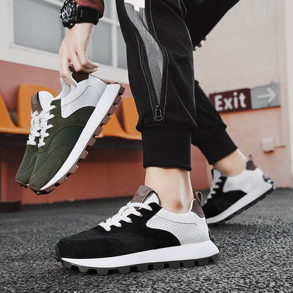 Buy Center Men's Casual Leather Dad Shoes - Breathable, Lightweight Design - Buy Center