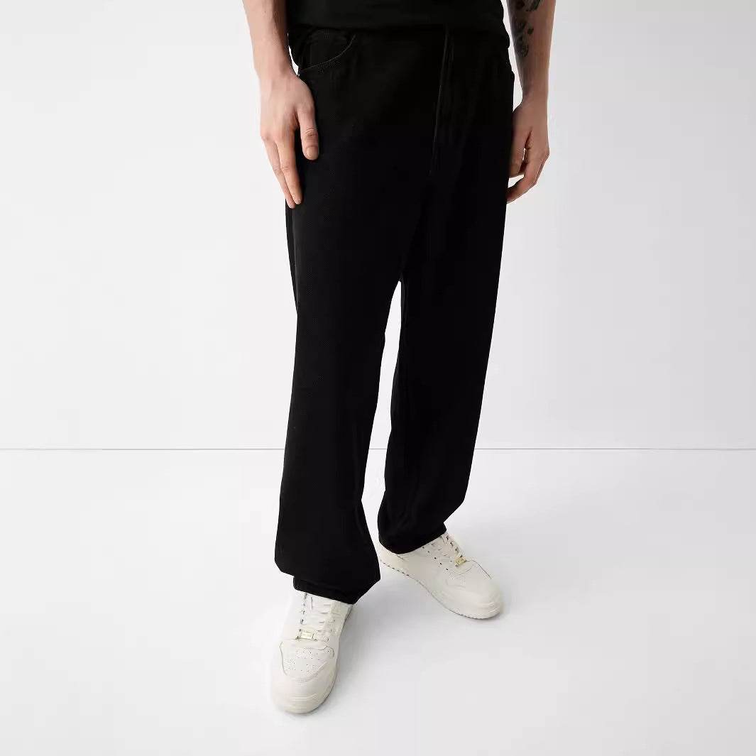 Creative Casual Men's Straight Jeans - High Waist, Versatile Style for Youth - Buy Center