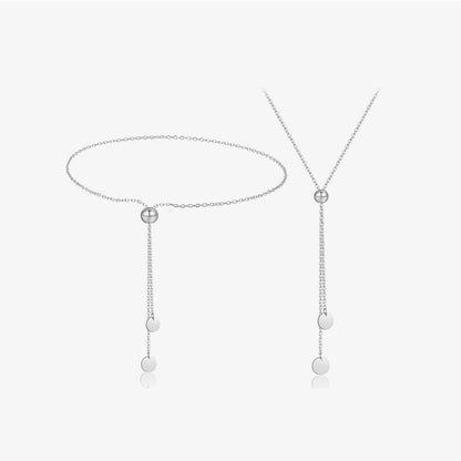 Buy Center S925 Sterling Silver Necklace Bracelet Set - Fashion Jewelry - Buy Center