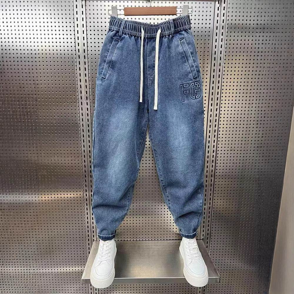 Men's Loose-Fit Tapered Jeans - Comfortable Cotton Trousers for Autumn - Buy Center