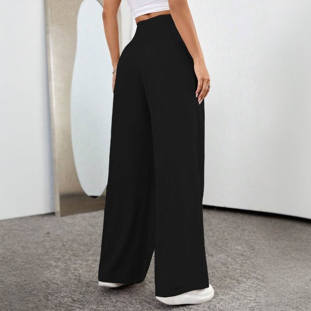 Commute Style High Waist Wide Leg Pants - Chic Gray, Comfortable Fit - Buy Center