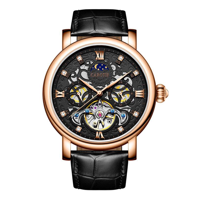 Men's Business Casual Waterproof Leather Watch - Luminous, Stylish Elegance - Buy Center