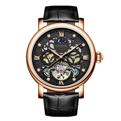 Men's Business Casual Waterproof Leather Watch - Luminous, Stylish Elegance - Buy Center