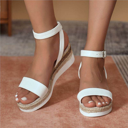 BuyCenter Fashion Platform Woven Beach Sandals - Elegant & Comfortable Style - Buy Center