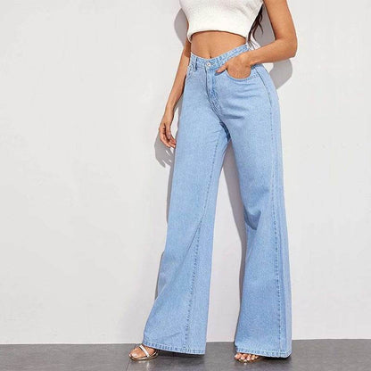 High Waist Wide Leg Jeans - Casual Slim Fit for Retro Style 2025 - Buy Center