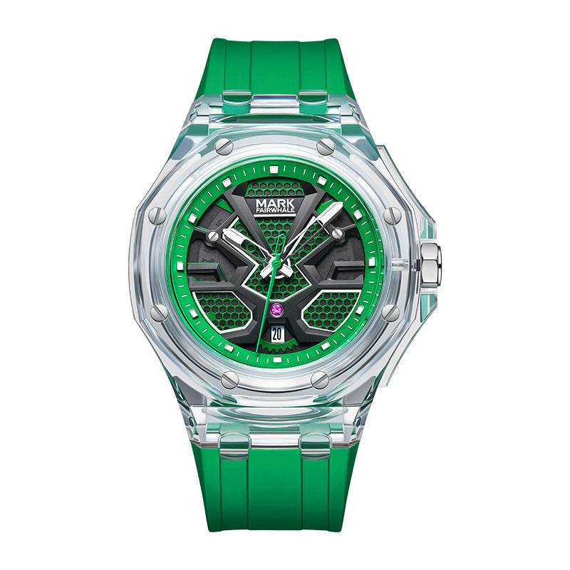 Buy Center Luminous Waterproof Quartz Watch - Stylish Acrylic & Silicone - Buy Center