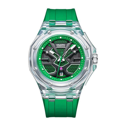 Buy Center Luminous Waterproof Quartz Watch - Stylish Acrylic & Silicone - Buy Center