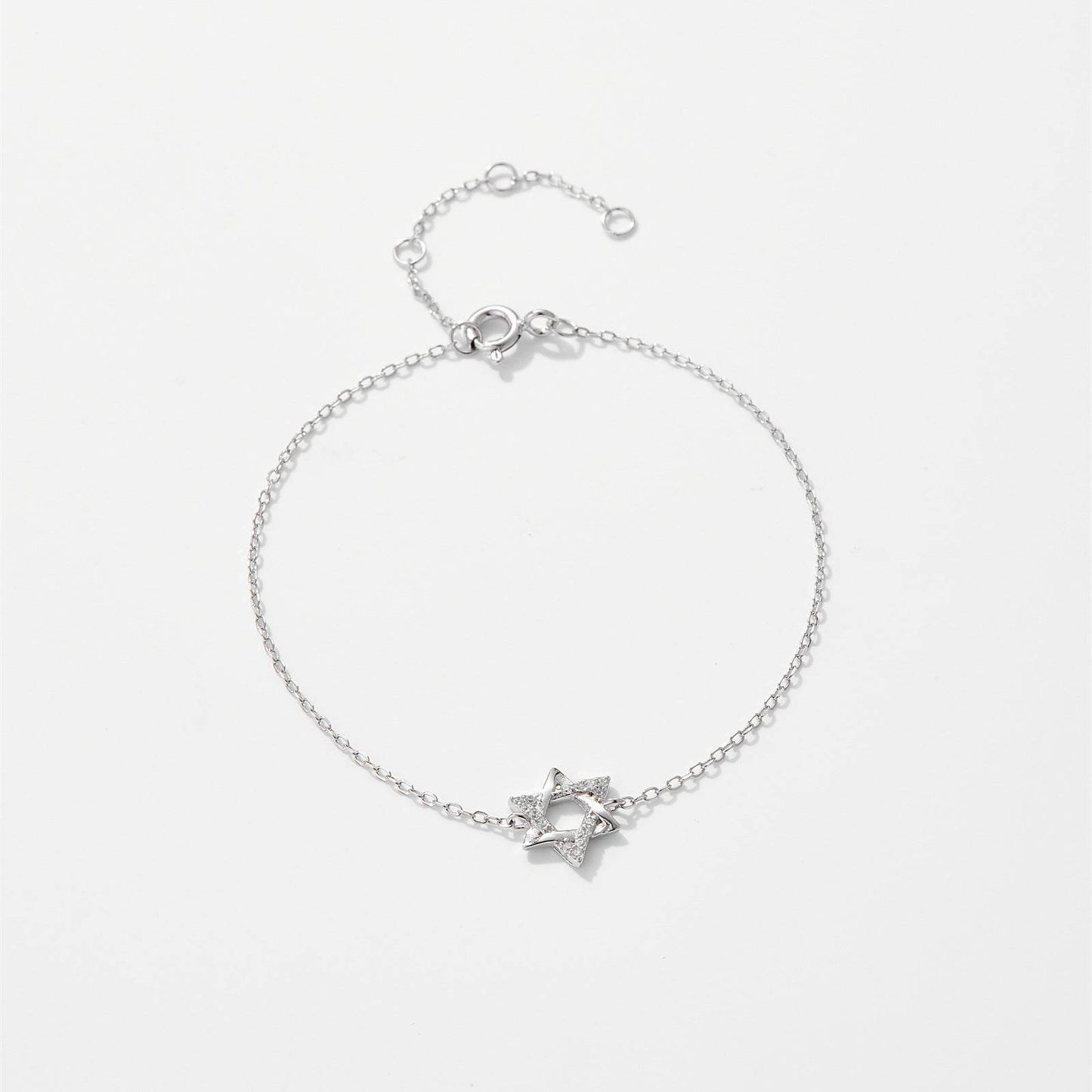 Buycenter S925 Sterling Silver Hexagonal Star Bracelet - Affordable Luxury - Buy Center