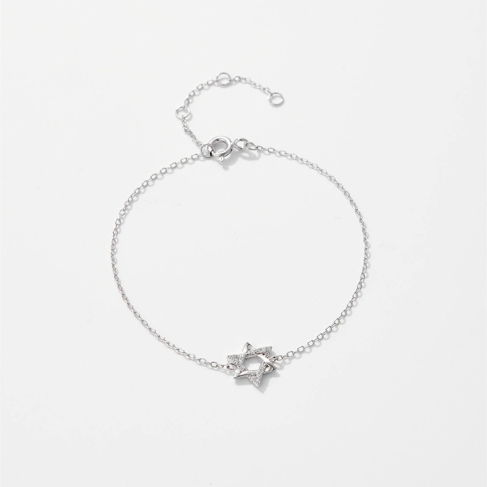 Buycenter S925 Sterling Silver Hexagonal Star Bracelet - Affordable Luxury - Buy Center