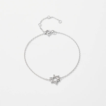 Buycenter S925 Sterling Silver Hexagonal Star Bracelet - Affordable Luxury - Buy Center