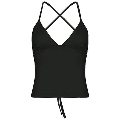 Buycenter V-Neck Hollow Out Exercise Skirt Suit - Solid Color & Sexy Style - Buy Center