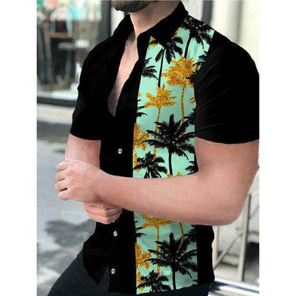 3D Printed Men's Fancy Short Sleeve Shirt - Trendy Summer Casual Style - Buy Center