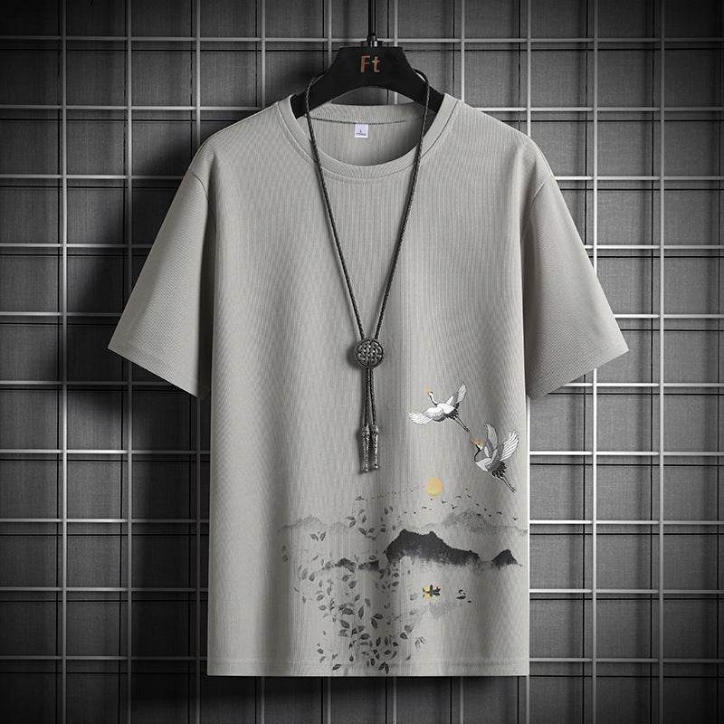 Casual Loose Men's Short Sleeve Shirt - Summer Cartoon Print Tops 2025 - Buy Center