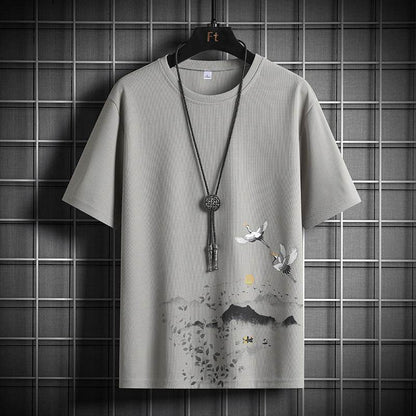 Casual Loose Men's Short Sleeve Shirt - Summer Cartoon Print Tops 2025 - Buy Center