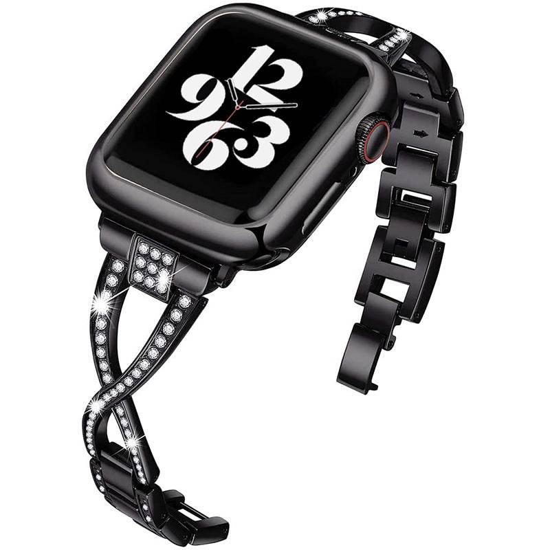 Fashion X-type Stainless Steel Strap for Apple Watch - Snap Button Style - Buy Center