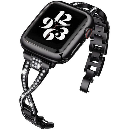 Fashion X-type Stainless Steel Strap for Apple Watch - Snap Button Style - Buy Center