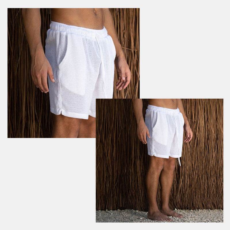 Buycenter Men's Solid Color Cotton Shorts - Casual, Micro Elasticity - Buy Center