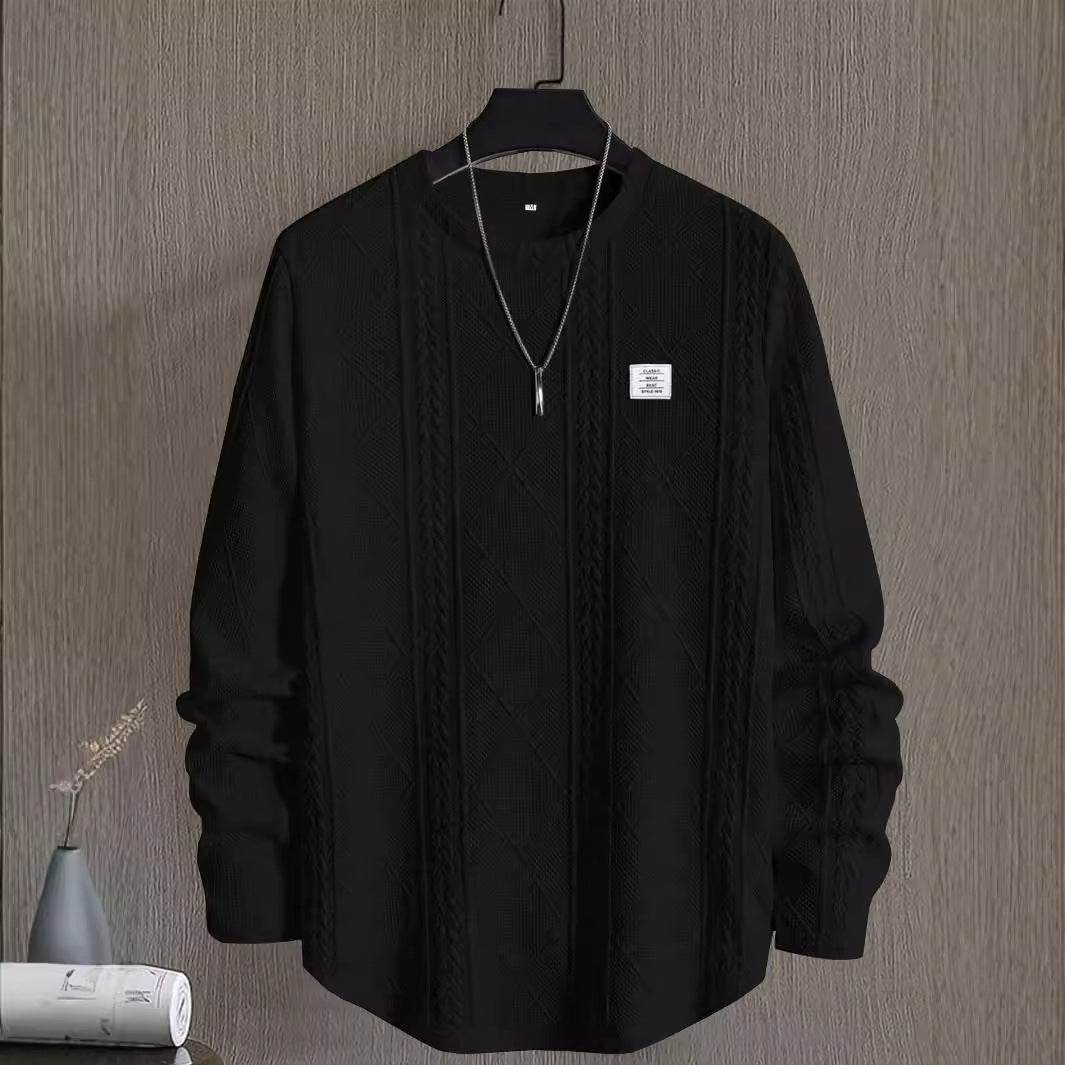 Japanese Retro Men's Pullover Sweater - Casual Long Sleeve, Loose Fit - Buy Center