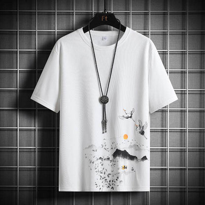 Casual Loose Men's Short Sleeve Shirt - Summer Cartoon Print Tops 2025 - Buy Center