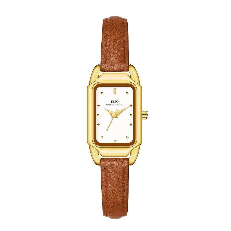 Women's Retro Square Belt Watch - Stylish Leather Strap for Modern Elegance - Buy Center